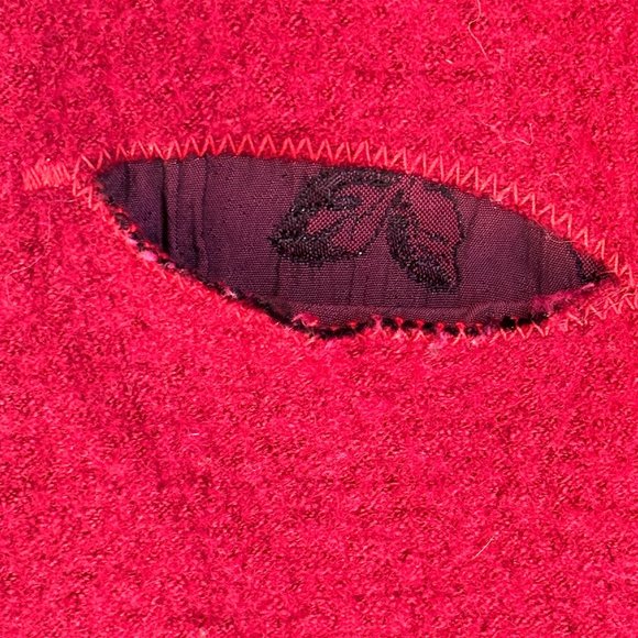 Vintage Jacques Ruc Red Wool Blend A Line Full Skirt 8 - Picture 6 of 10